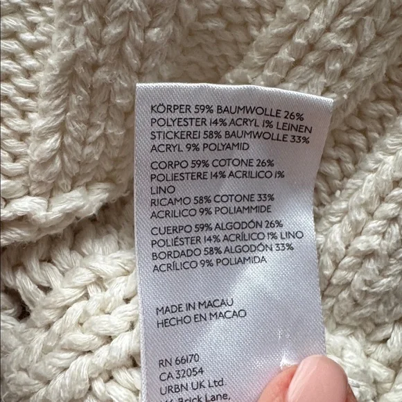 PILCRO EMBROIDERED CHUNKY KNIT SWEATER 2X - Picture 5 of 5